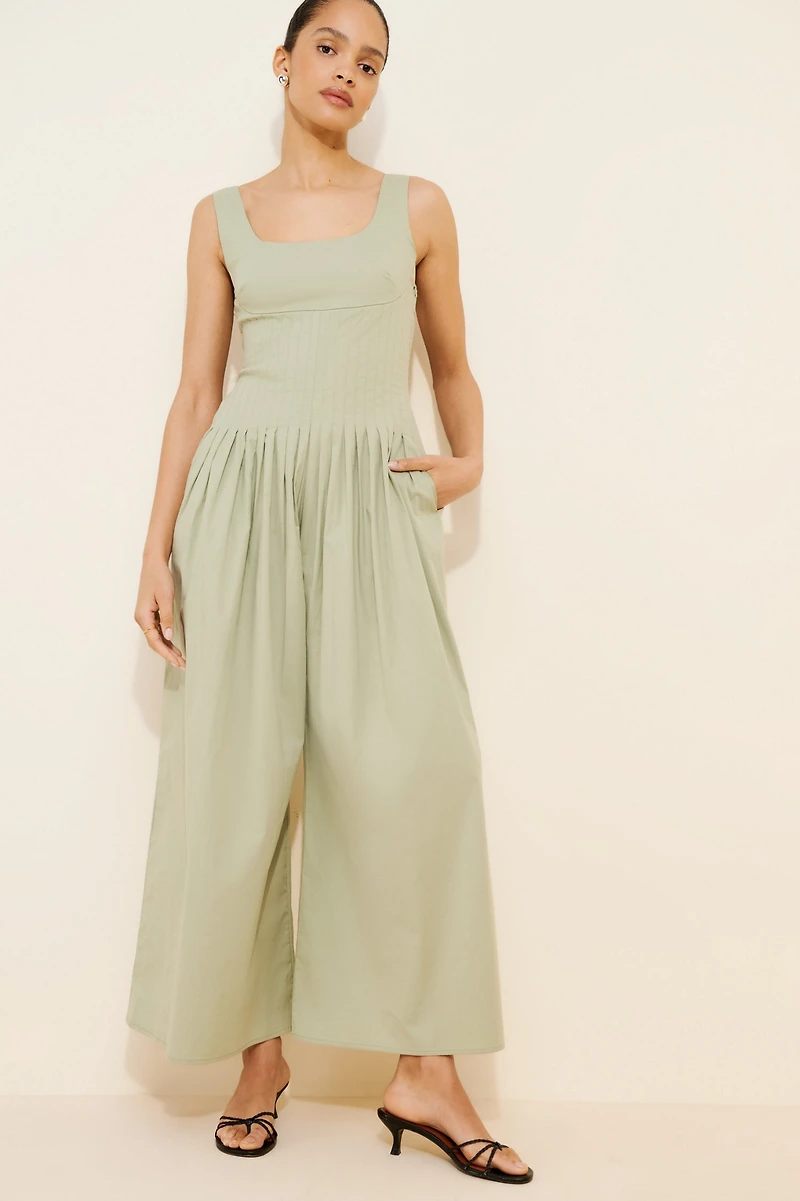 Line + Dot Abbott Pleated Jumpsuit