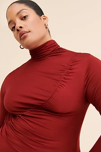Eloquii Tissue Ruched Detail Top