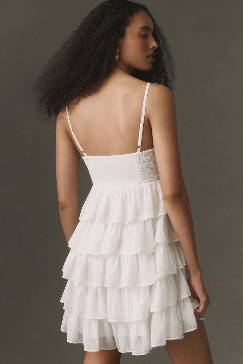 BHLDN Ruffle Deco Mini Dress
