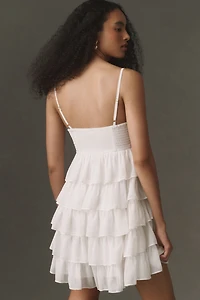 BHLDN Ruffle Deco Mini Dress