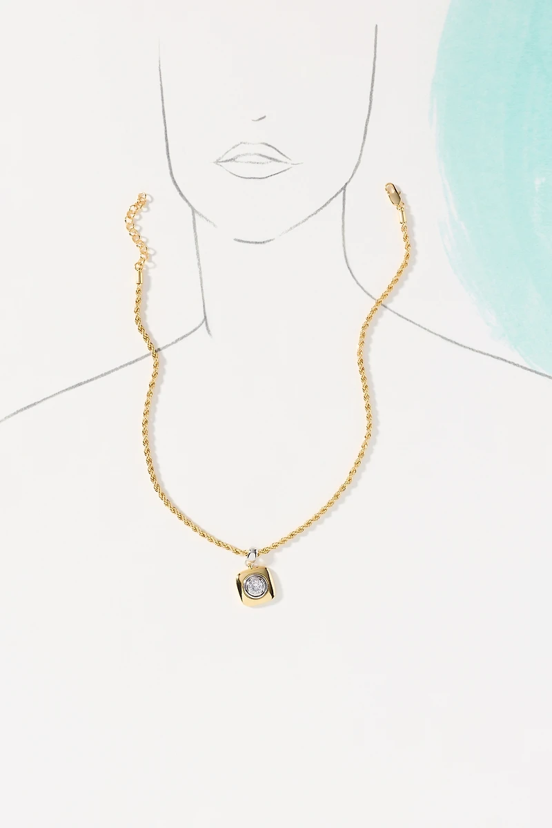 Luv Aj Luna Bezel Pendant Necklace