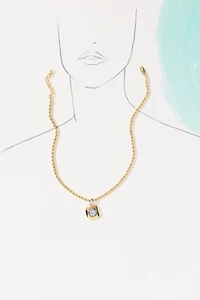 Luv Aj Luna Bezel Pendant Necklace