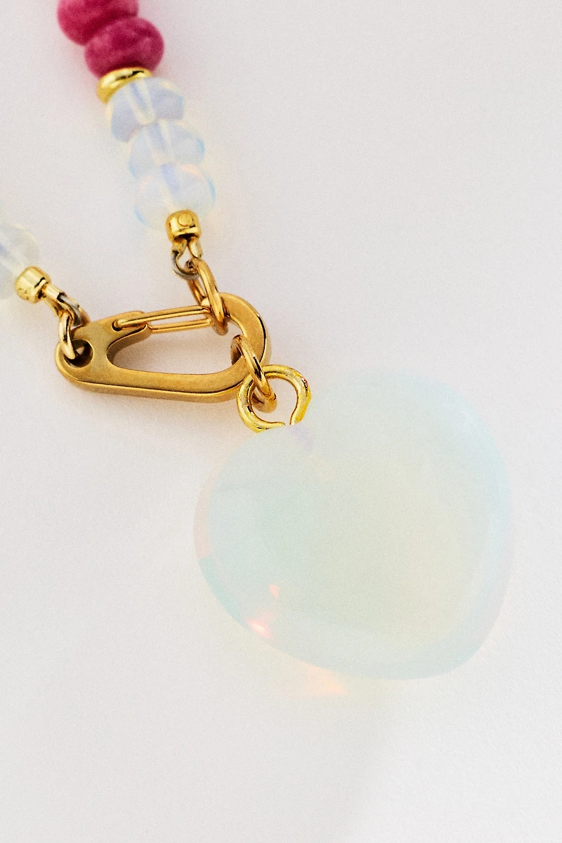 Holst + Lee Gem Heart Necklace