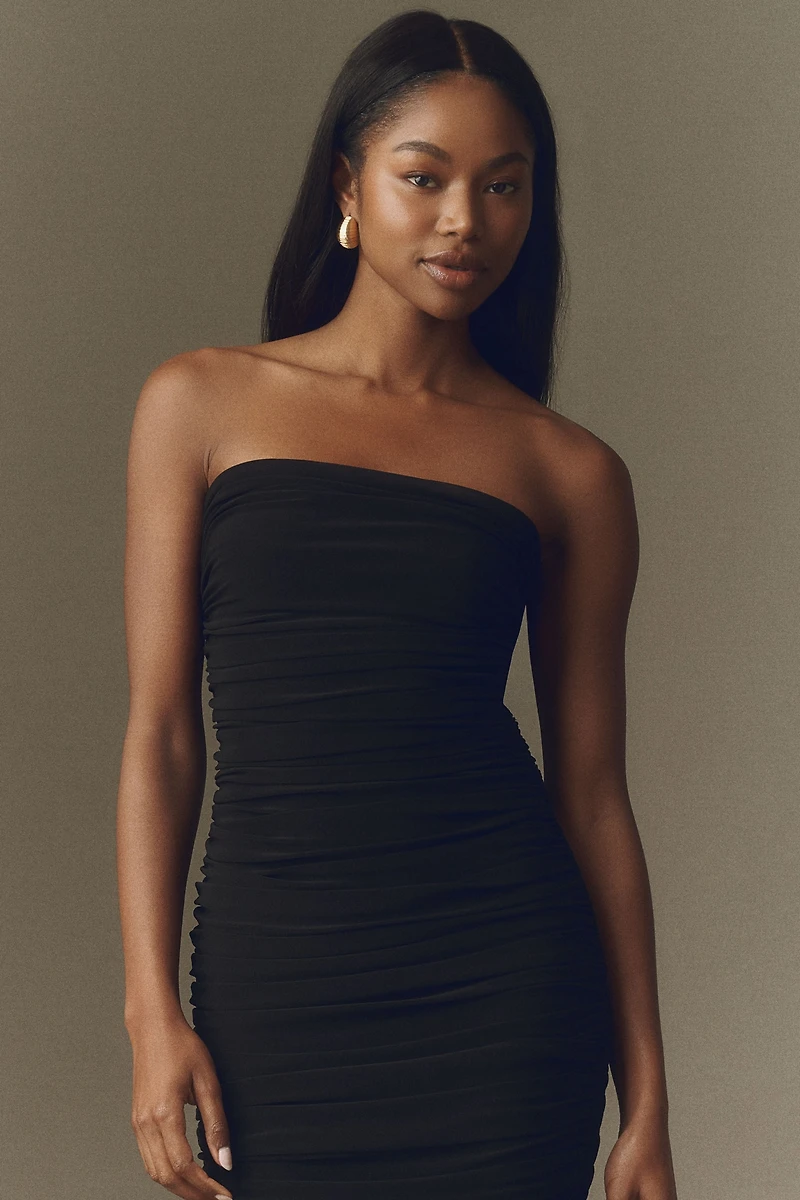 Norma Kamali Shirred Fishtail Gown