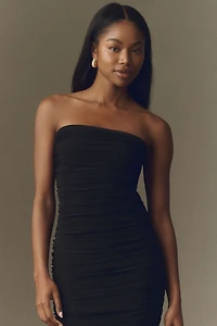 Norma Kamali Shirred Fishtail Gown