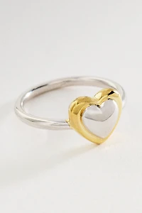 Ana Luisa Camelia Heart Ring