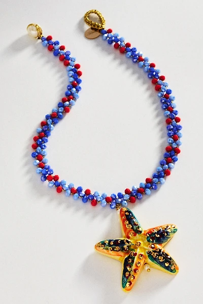 CASHFANA Stella Star Pendant Beaded Necklace