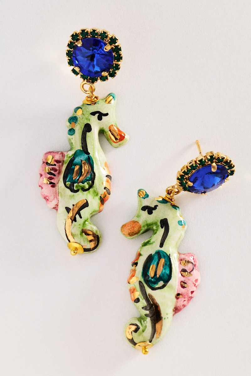 CASHFANA Caballito Seahorse Earrings