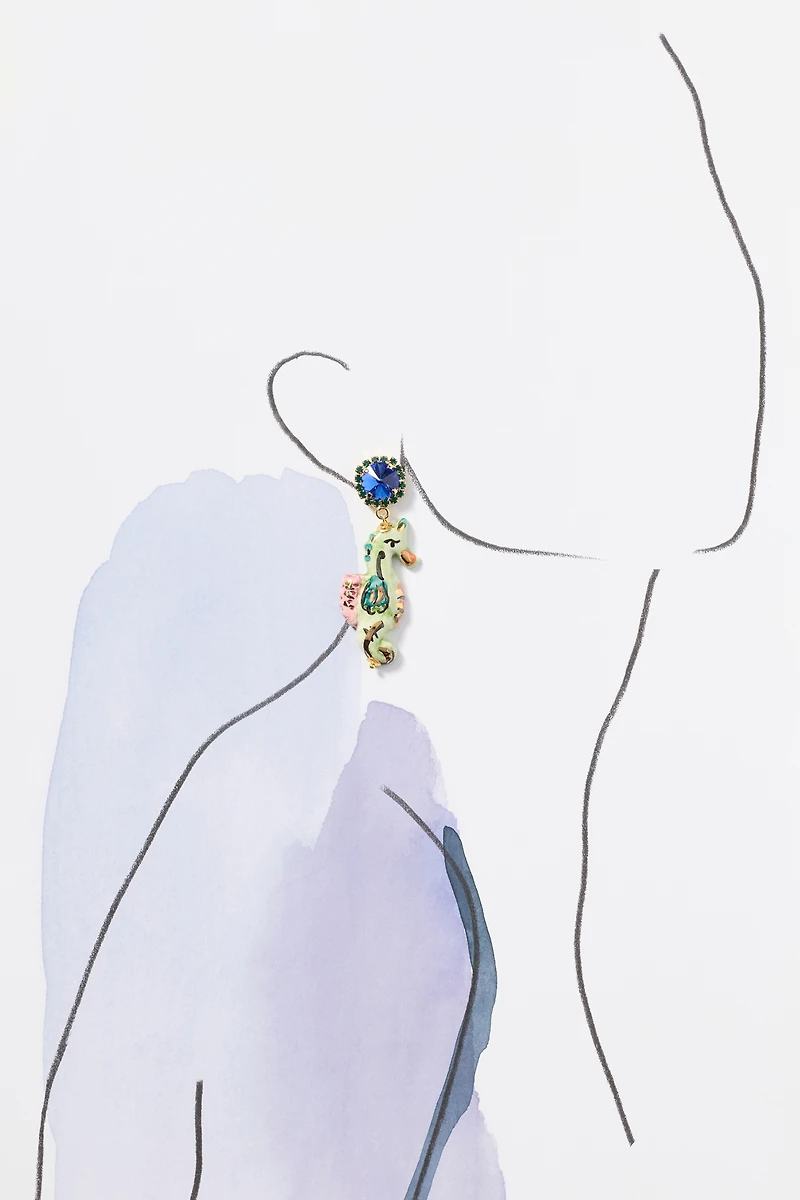 CASHFANA Caballito Seahorse Earrings