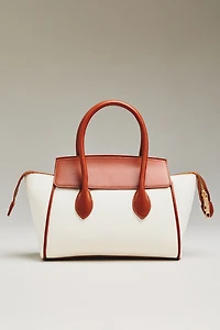 Canvas Foldover Satchel Tote Bag
