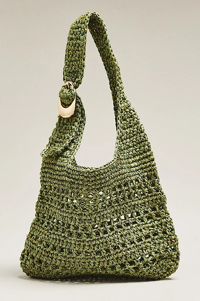 Nikki Raffia Buckle Bag