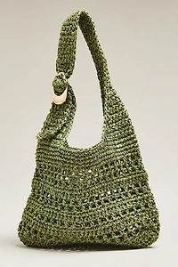 Nikki Raffia Buckle Bag