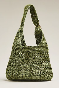Nikki Raffia Buckle Bag