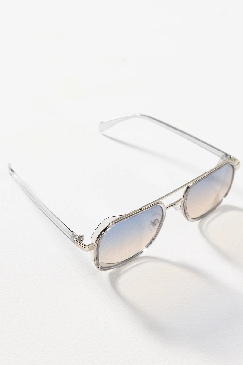 Elite Eyewear Round Metal Aviator Sunglasses