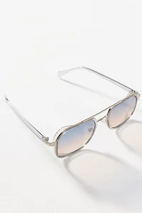 Elite Eyewear Round Metal Aviator Sunglasses