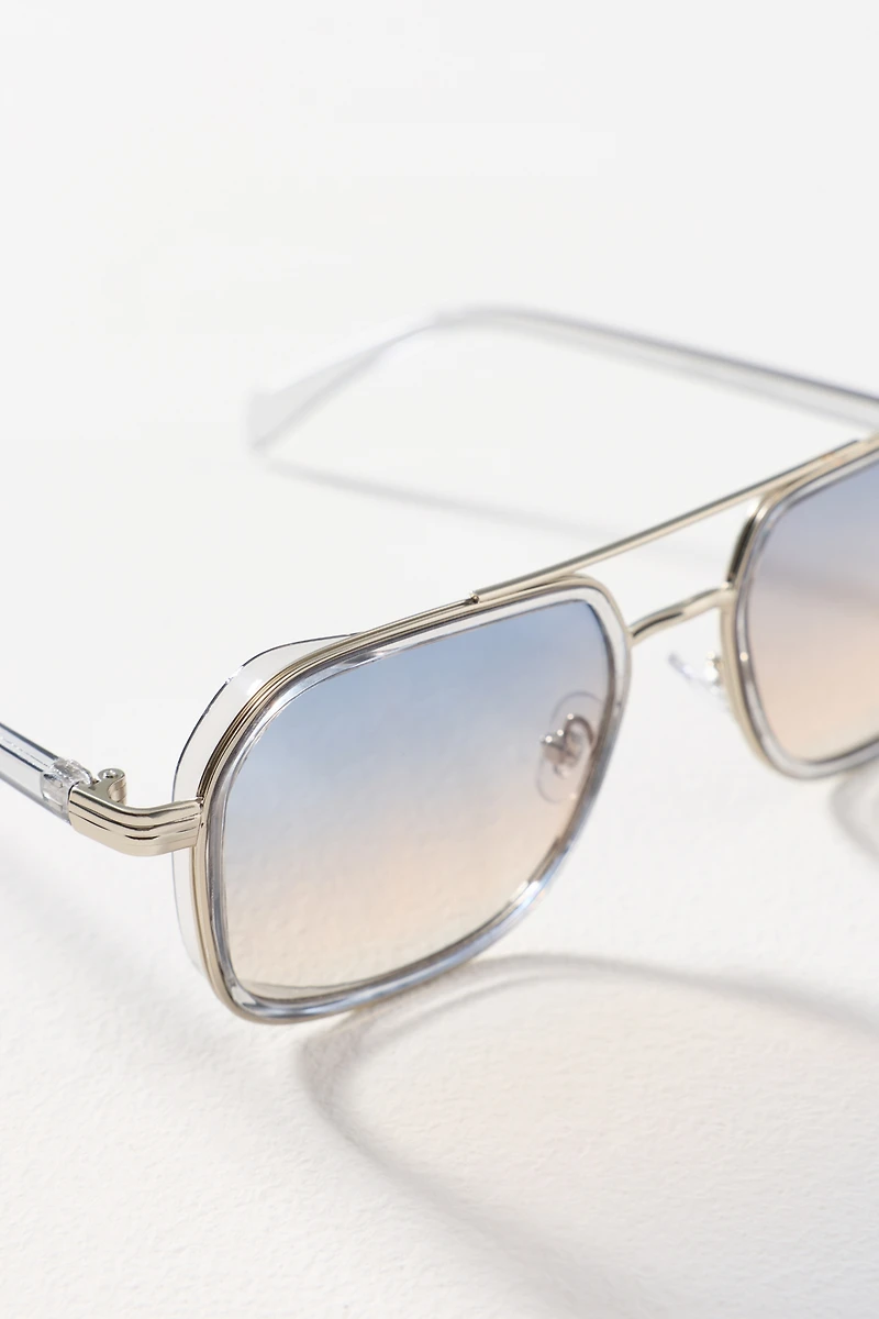 Elite Eyewear Round Metal Aviator Sunglasses