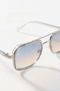 Elite Eyewear Round Metal Aviator Sunglasses