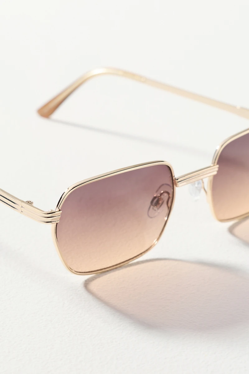Eyeking Small Metal Geometric Square Sunglasses