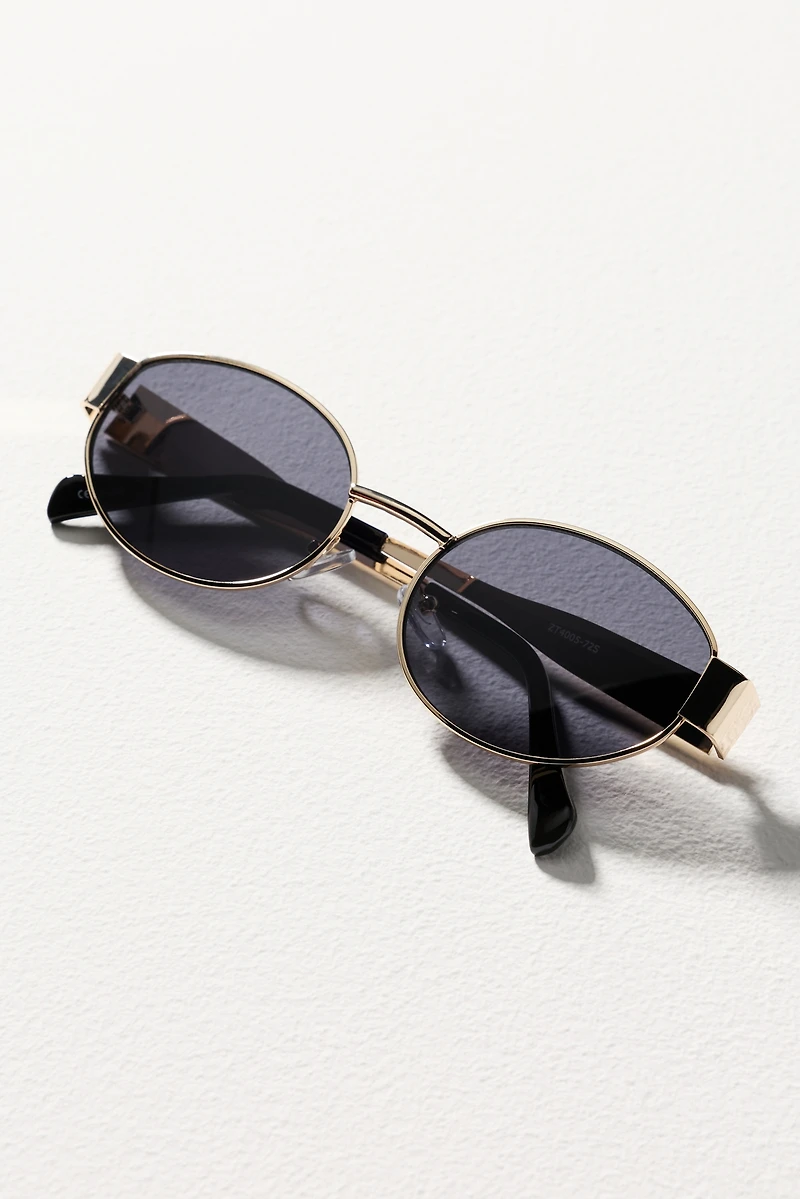 Eyeking Oval Metal Sunglasses