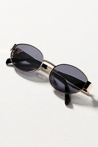 Eyeking Oval Metal Sunglasses