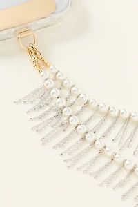 By Anthropologie Pearl Fringe Phone Chain