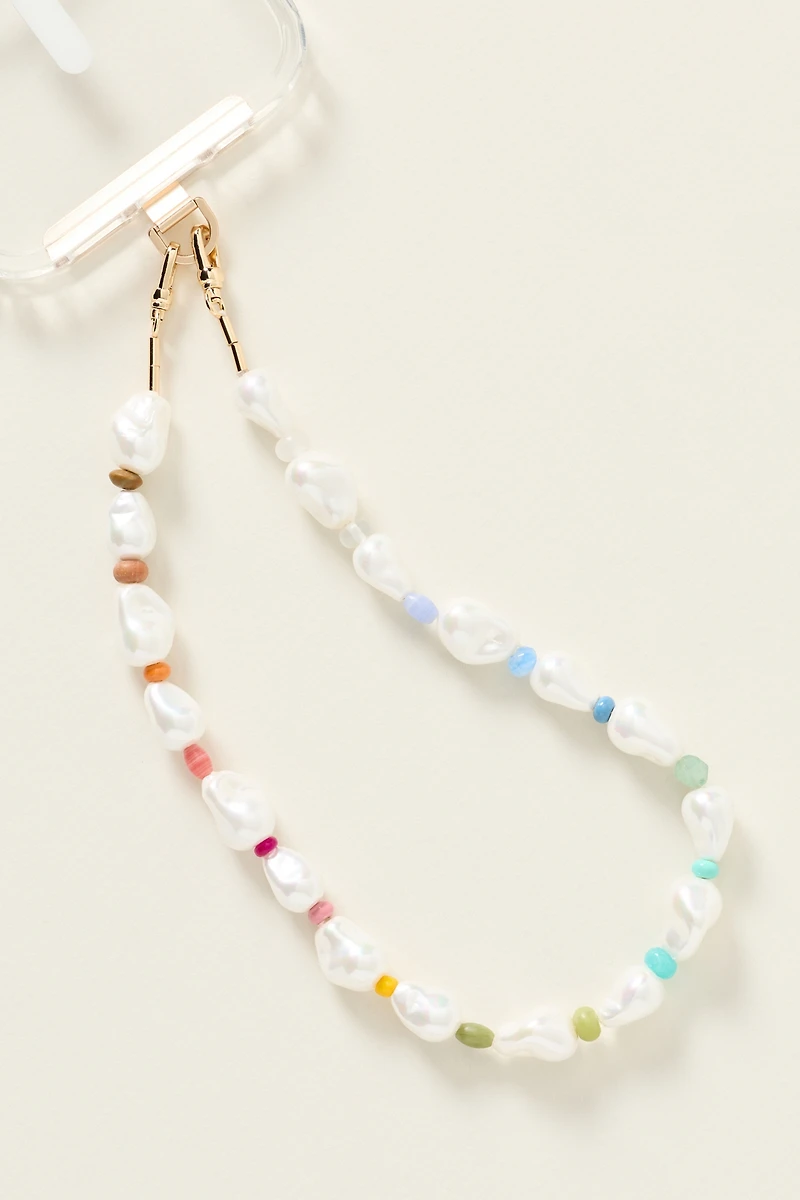 By Anthropologie Pearl Rainbow Phone Chain