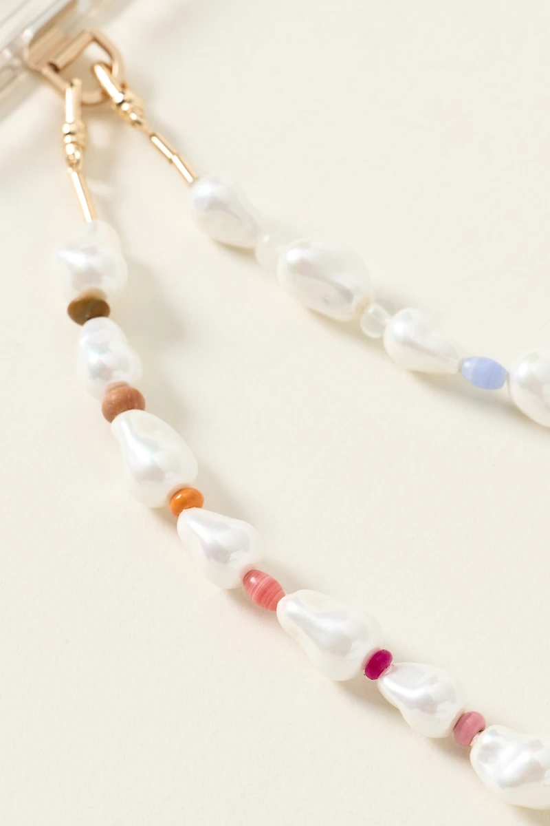 By Anthropologie Pearl Rainbow Phone Chain