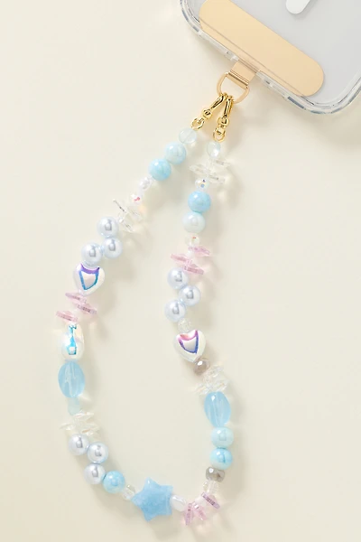 By Anthropologie Iridescent Beaded Phone Chain