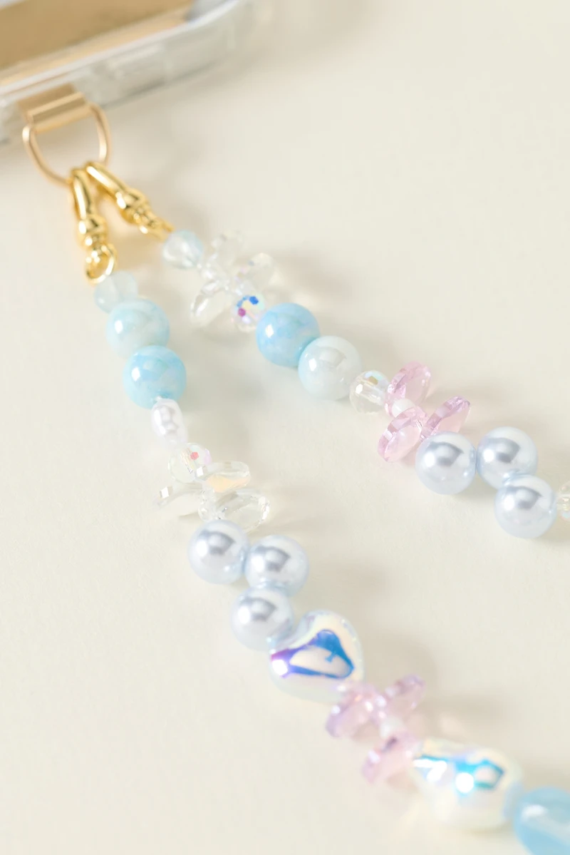 By Anthropologie Iridescent Beaded Phone Chain