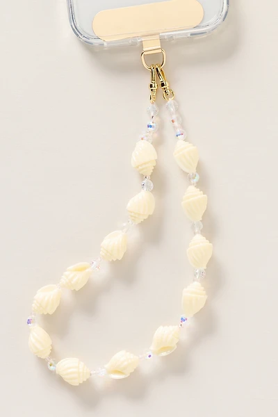 By Anthropologie Seashells Beaded Phone Chain
