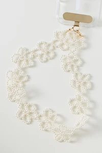 By Anthropologie Pearl Petals Phone Charm