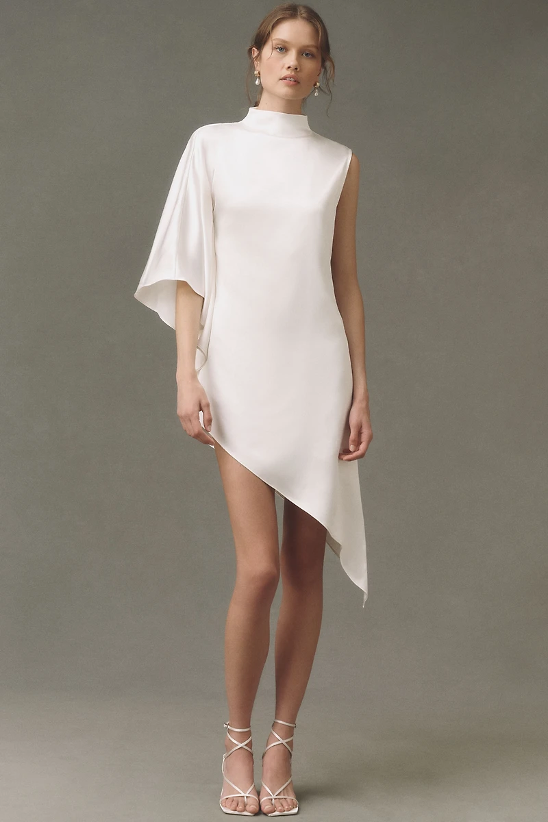 Mare Satin Asymmetrical Mini Dress
