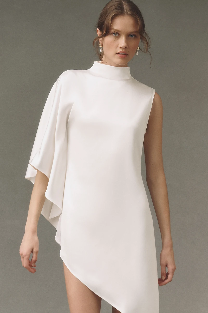 Mare Satin Asymmetrical Mini Dress