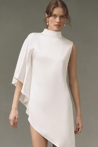 Mare Satin Asymmetrical Mini Dress