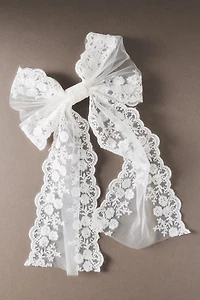 By Anthropologie Lace Bow Hair Clip
