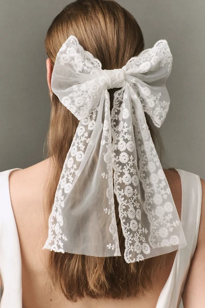 By Anthropologie Lace Bow Hair Clip
