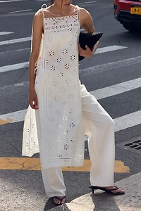 Love Wednesday Cotton Eyelet Flyaway Tunic