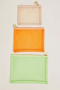 Frasier Sterling Mesh Pouches, Set of 3