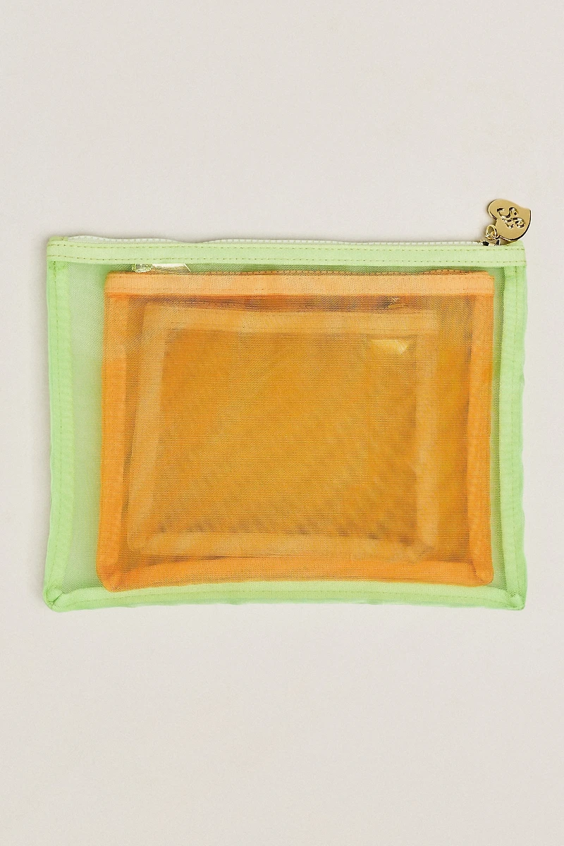 Frasier Sterling Mesh Pouches, Set of 3