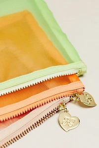 Frasier Sterling Mesh Pouches, Set of 3