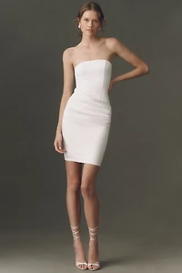 Mare Ruched Strapless Midi Dress