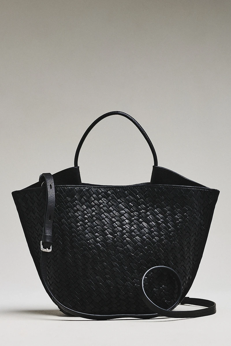 Ecotorie Austin Large Woven Leather Top Handle Bag