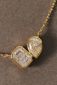 Shashi Toi et Moi Bezel Necklace