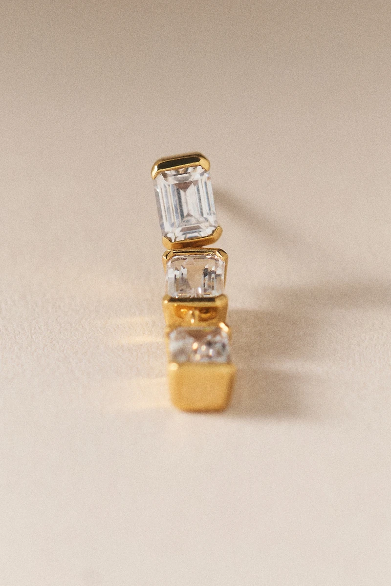 Baguette Diamond Drop Earrings