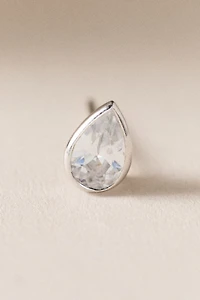 Bezel Pear-Cut Diamond Stud Earrings