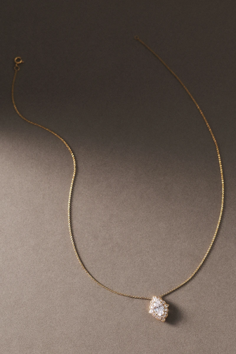 Antique-Inspired Diamond Pendant Necklace