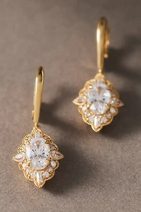 Antique-Inspired Diamond Drop Earrings