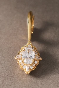 Antique-Inspired Diamond Drop Earrings