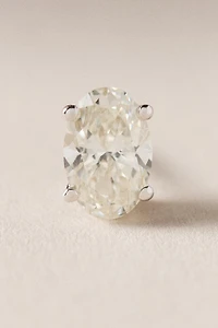 Oval-Cut Lab Diamond Post Earrings