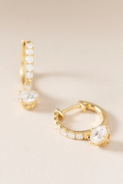 Lab Diamond Huggie Hoop Earrings